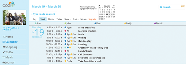 How to Create a Daily Schedule Using Cozi | Cozi Family Organizer